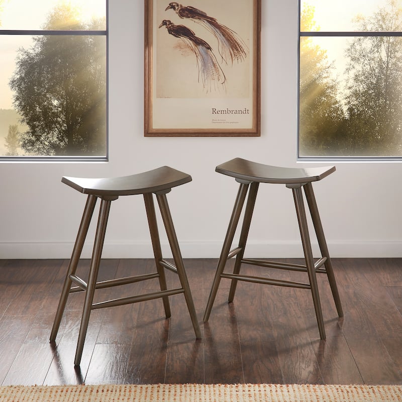 Pinehurst Solid Wood 24" Counter Stool (Set of 2) by iNSPIRE Q Modern